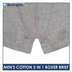 Burlington Men's Cotton Boxer Brief 3 pieces in a pack GTMBBG13