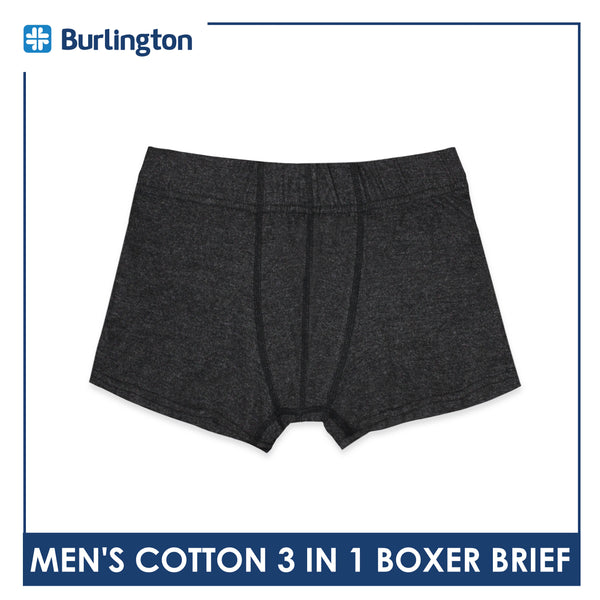 Burlington Men's Cotton Boxer Brief 3 pieces in a pack GTMBBG13