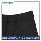 Burlington Men's Cotton Boxer Brief 3 pieces in a pack GTMBBG13