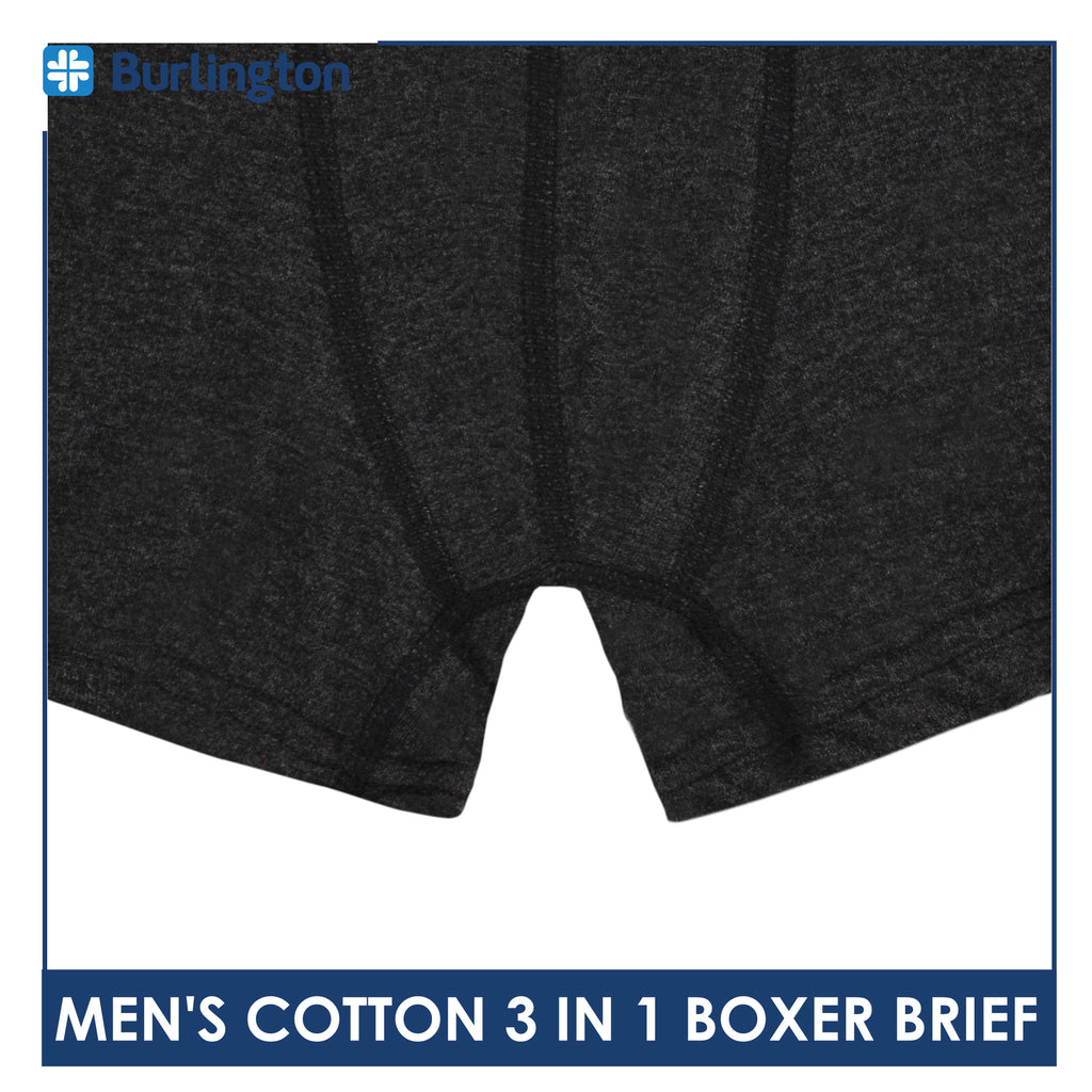 Burlington Men's Cotton Boxer Brief 3 pieces in a pack GTMBBG13