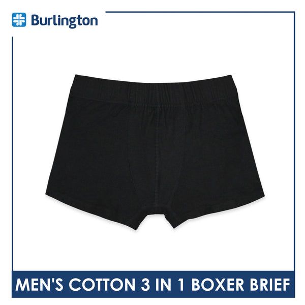 Burlington Men's Cotton Boxer Brief 3 pieces in a pack GTMBBG13