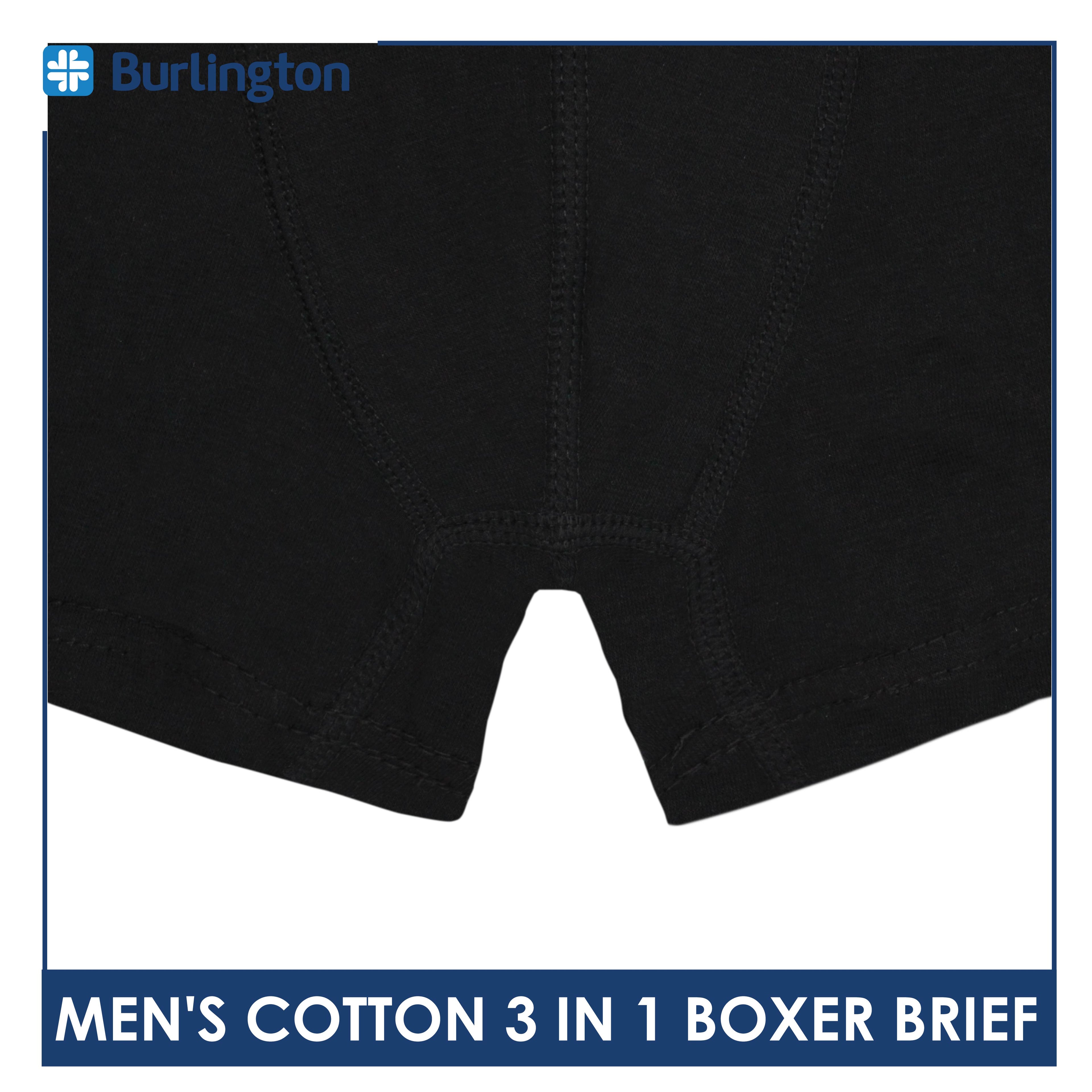 Burlington Men's Cotton Boxer Brief 3 pieces in a pack GTMBBG13