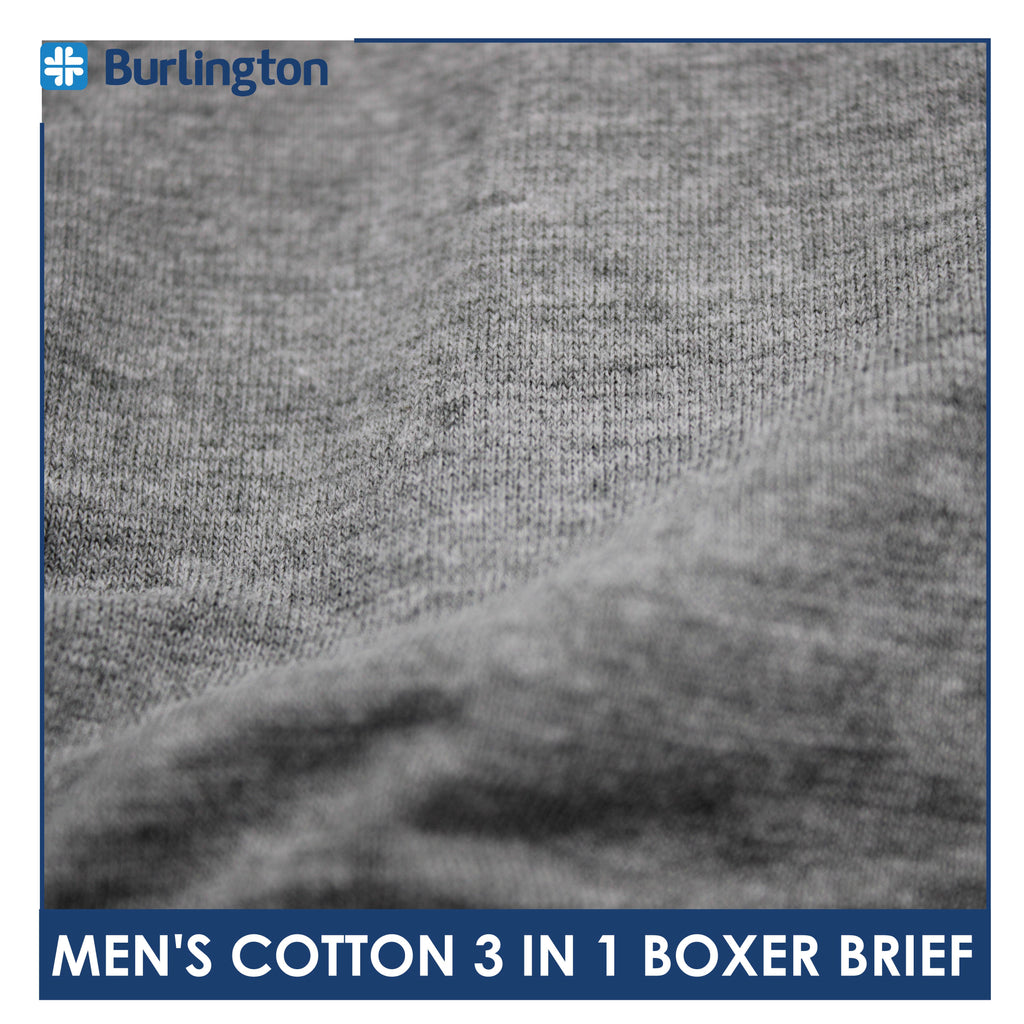 Burlington Men's Cotton Boxer Brief 3 pieces in a pack GTMBBG13