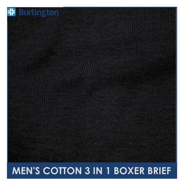 Burlington Men's Cotton Boxer Brief 3 pieces in a pack GTMBBG16