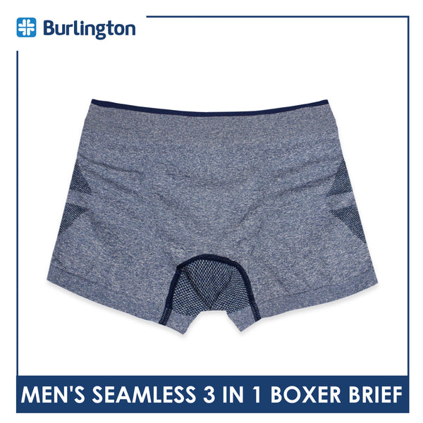 Burlington Men's Seamless Boxer Brief 3 pieces in a pack GTMBBG17