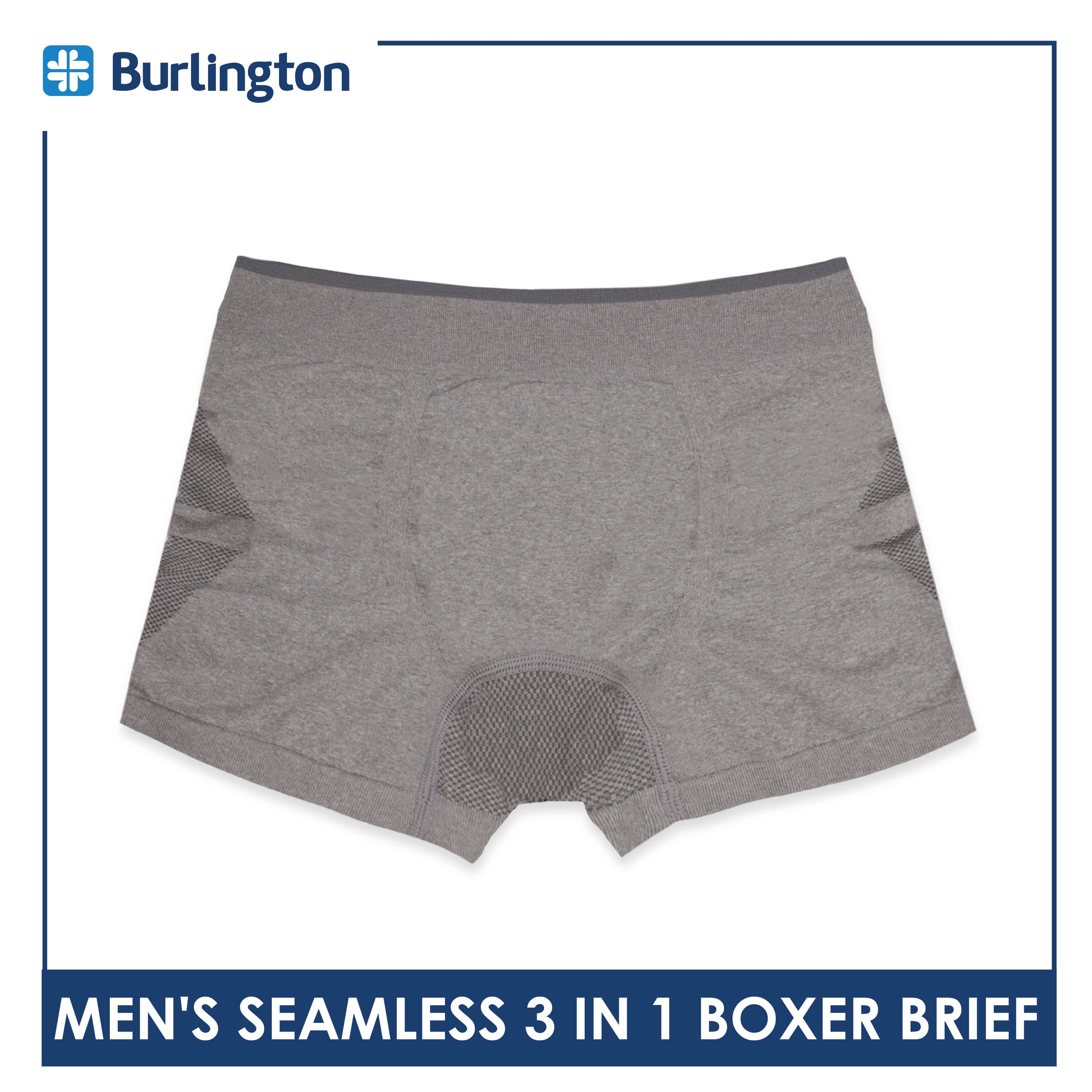 Burlington Men's Seamless Boxer Brief 3 pieces in a pack GTMBBG17