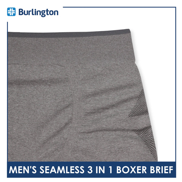 Burlington Men's Seamless Boxer Brief 3 pieces in a pack GTMBBG17