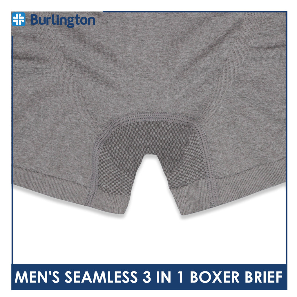 Burlington Men's Seamless Boxer Brief 3 pieces in a pack GTMBBG17