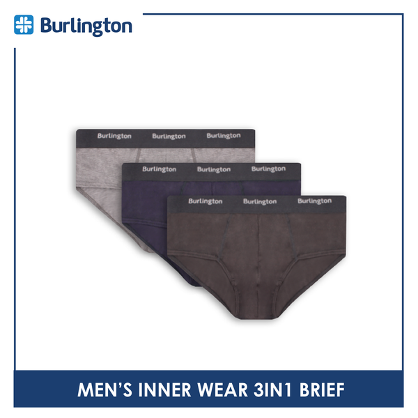 Burlington 3in1 Men's Brief Cotton-Rich Underwear GTMBSFSG1 (Limited Time Offer) (6661741740137)