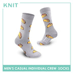 Knit Men's Taco Cotton Light Performance Crew Socks 1 Pair KMC2301