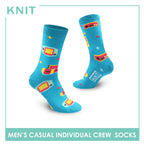 Knit Men's Retro Game Console Cotton Light Performance Crew Socks 1 Pair KMC2302