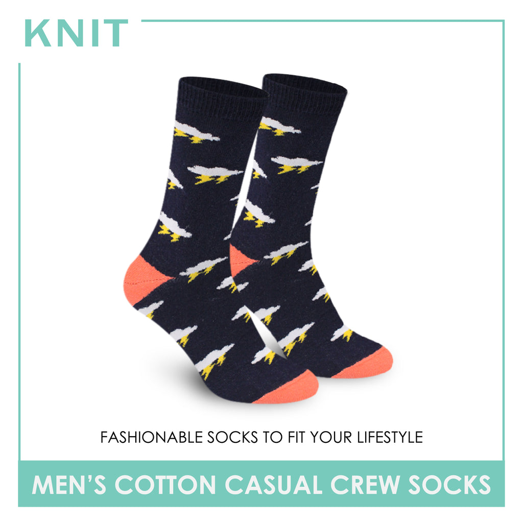 Knit Men's Clouds Thunder Cotton Light Performance Crew Socks 1 pair KMC2403