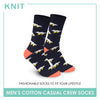 Knit Men's Clouds Thunder Cotton Lite Casual Crew Socks 1 pair KMC2403
