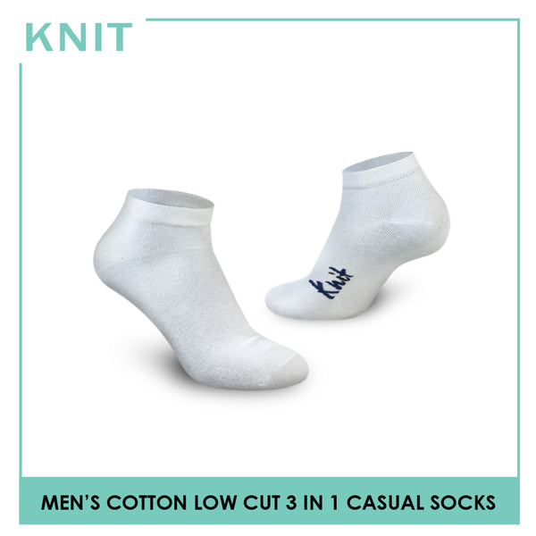 Knit KMCG8 Men's Cotton Low Cut Casual Socks 3-in-1 Pack (4759916642409)