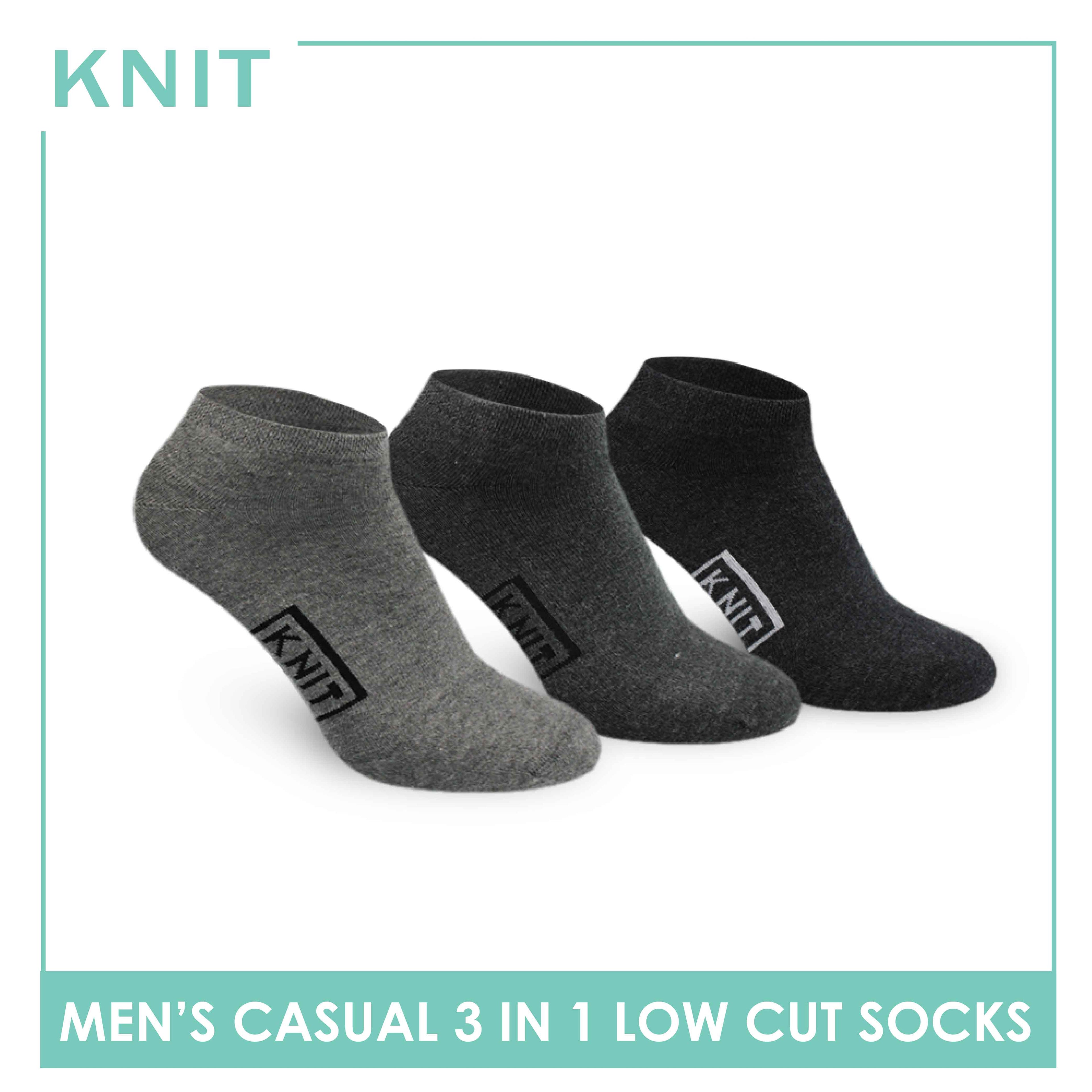 Knit Men’s Cotton Low Cut 3-in-1 Thin Casual Socks KMCKG1