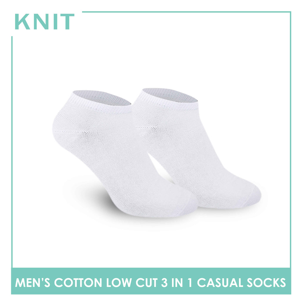 Knit Men’s Cotton Low Cut 3-in-1 Lite Casual Socks KMCKG1 (6694445482089)