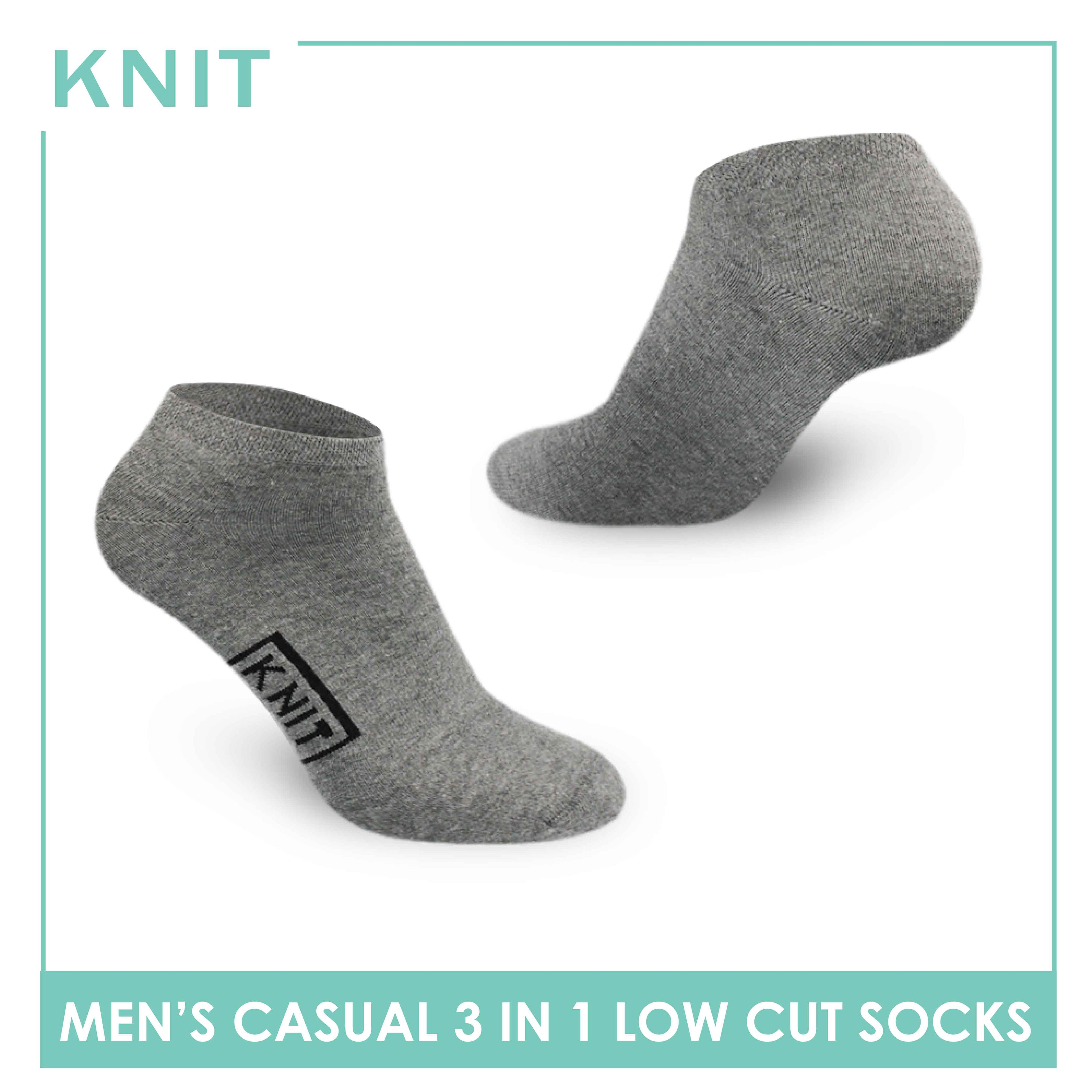Knit Men’s Cotton Low Cut 3-in-1 Thin Casual Socks KMCKG1