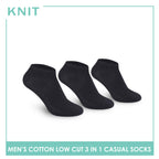 Knit Men’s Cotton Low Cut 3-in-1 Lite Casual Socks KMCKG1 (6694445482089)