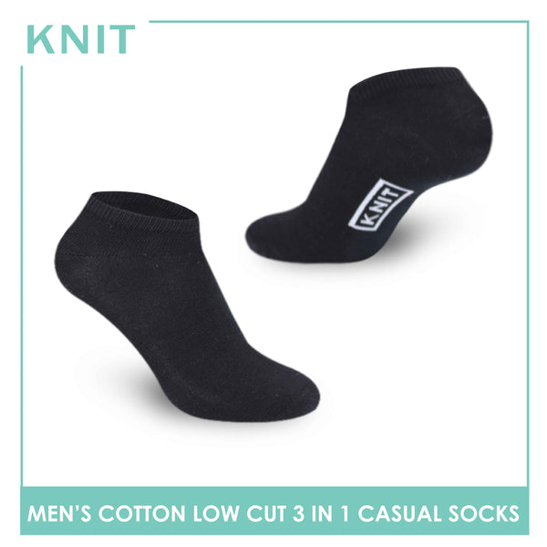 Knit Men’s Cotton Low Cut 3-in-1 Lite Casual Socks KMCKG1 (6694445482089)