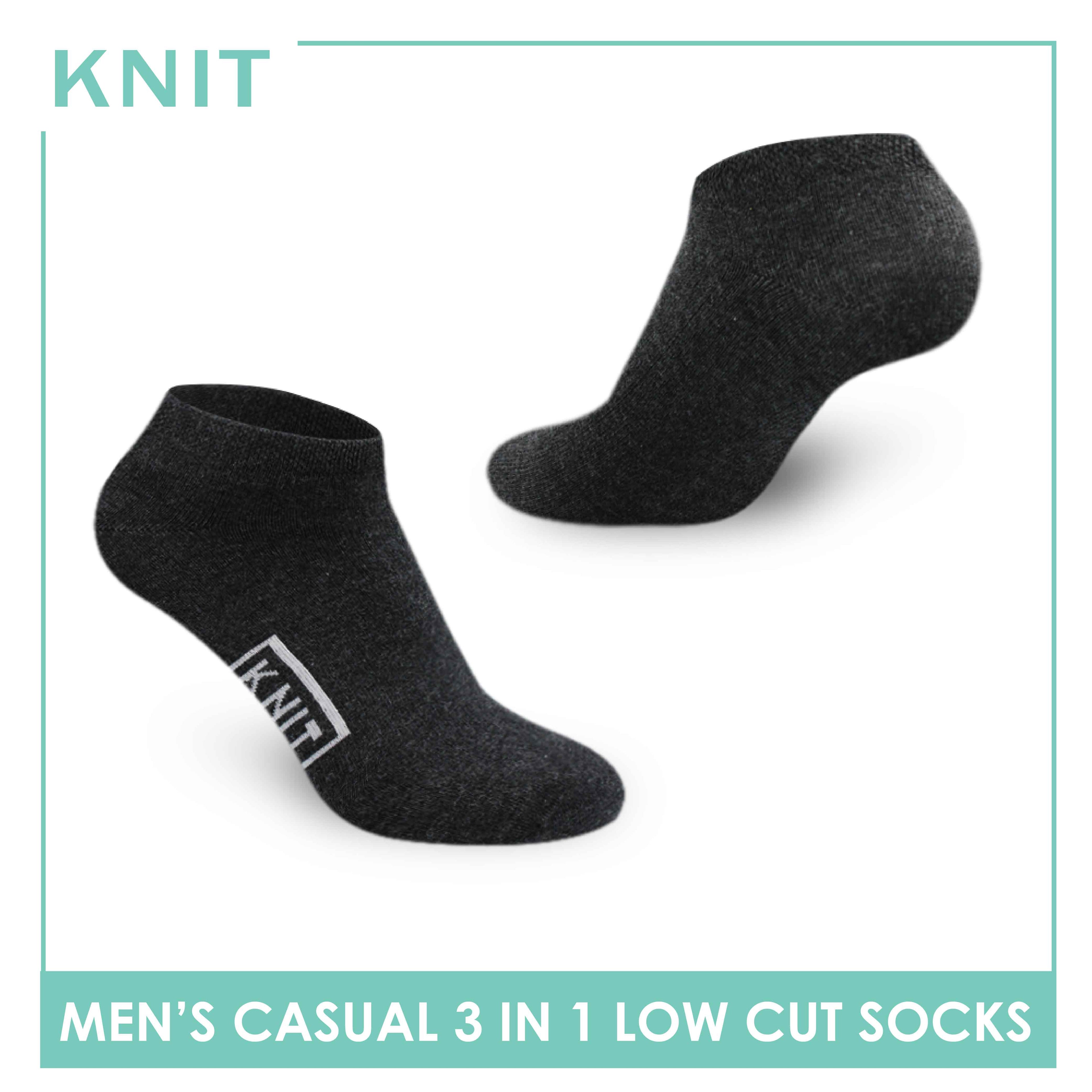 Knit Men’s Cotton Low Cut 3-in-1 Thin Casual Socks KMCKG1