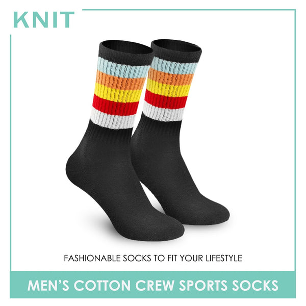 Knit KMS4 Men's Thick Cotton Crew Sports Socks 1 pair (4802693431401)