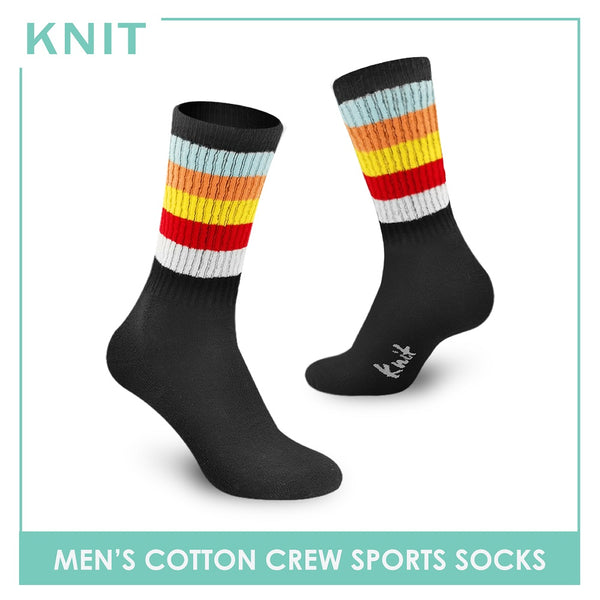 Knit KMS4 Men's Thick Cotton Crew Sports Socks 1 pair (4802693431401)