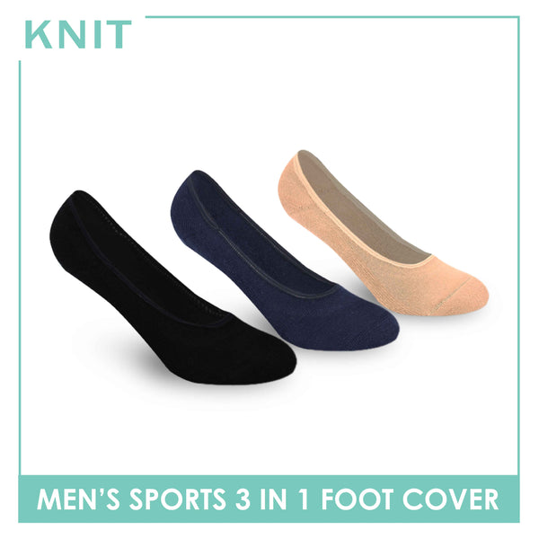 Knit Men's Thick Sports Foot Cover 3 pairs in a pack KMSFKG1