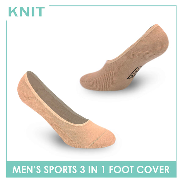 Knit Men's Thick Sports Foot Cover 3 pairs in a pack KMSFKG1