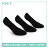 Knit Men's Thick Sports Foot Cover 3 pairs in a pack KMSFKG1