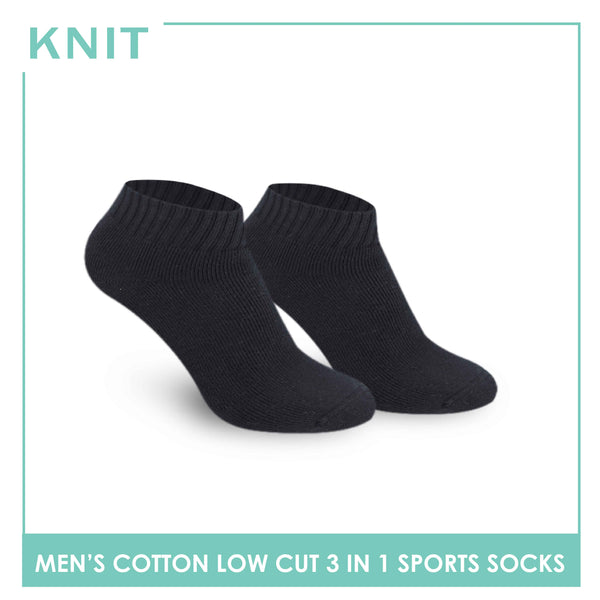 Knit Men’s Cotton Ankle 3-in-1 Thick Sports Socks KMSKG1 (6694447906921)