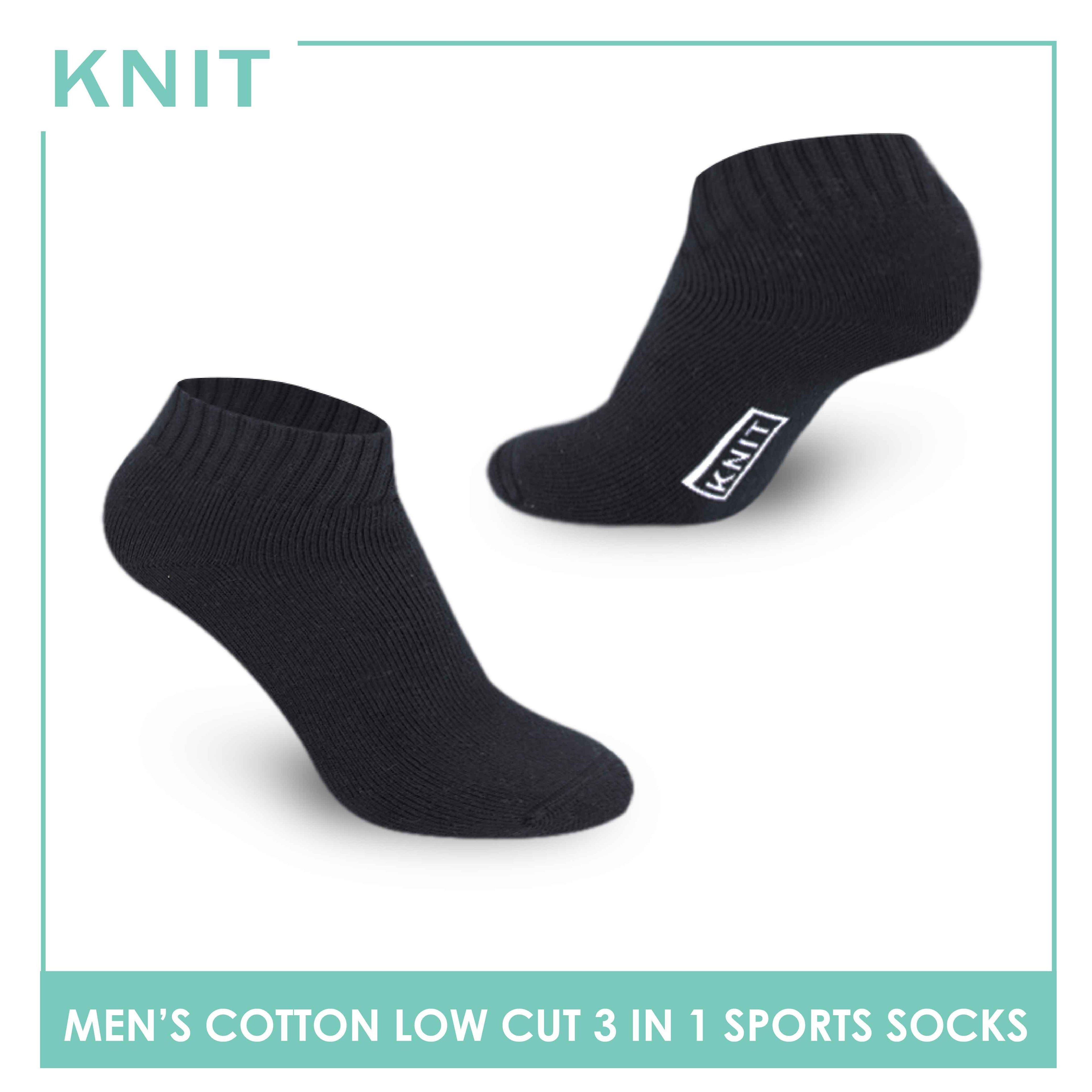 Knit Men’s Cotton Ankle 3-in-1 Thick Sports Socks KMSKG1 (6694447906921)