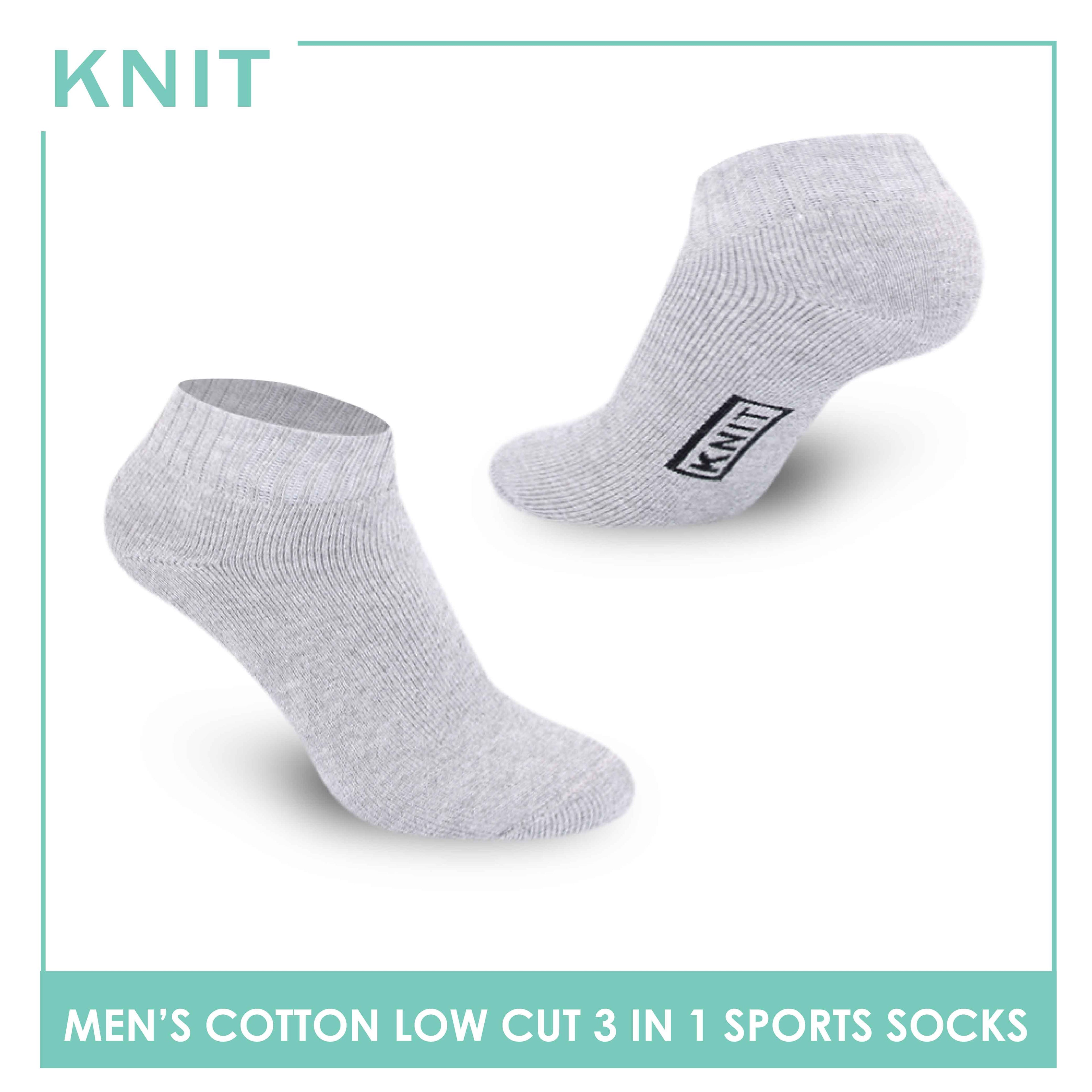 Knit Men’s Cotton Ankle 3-in-1 Thick Sports Socks KMSKG1 (6694447906921)