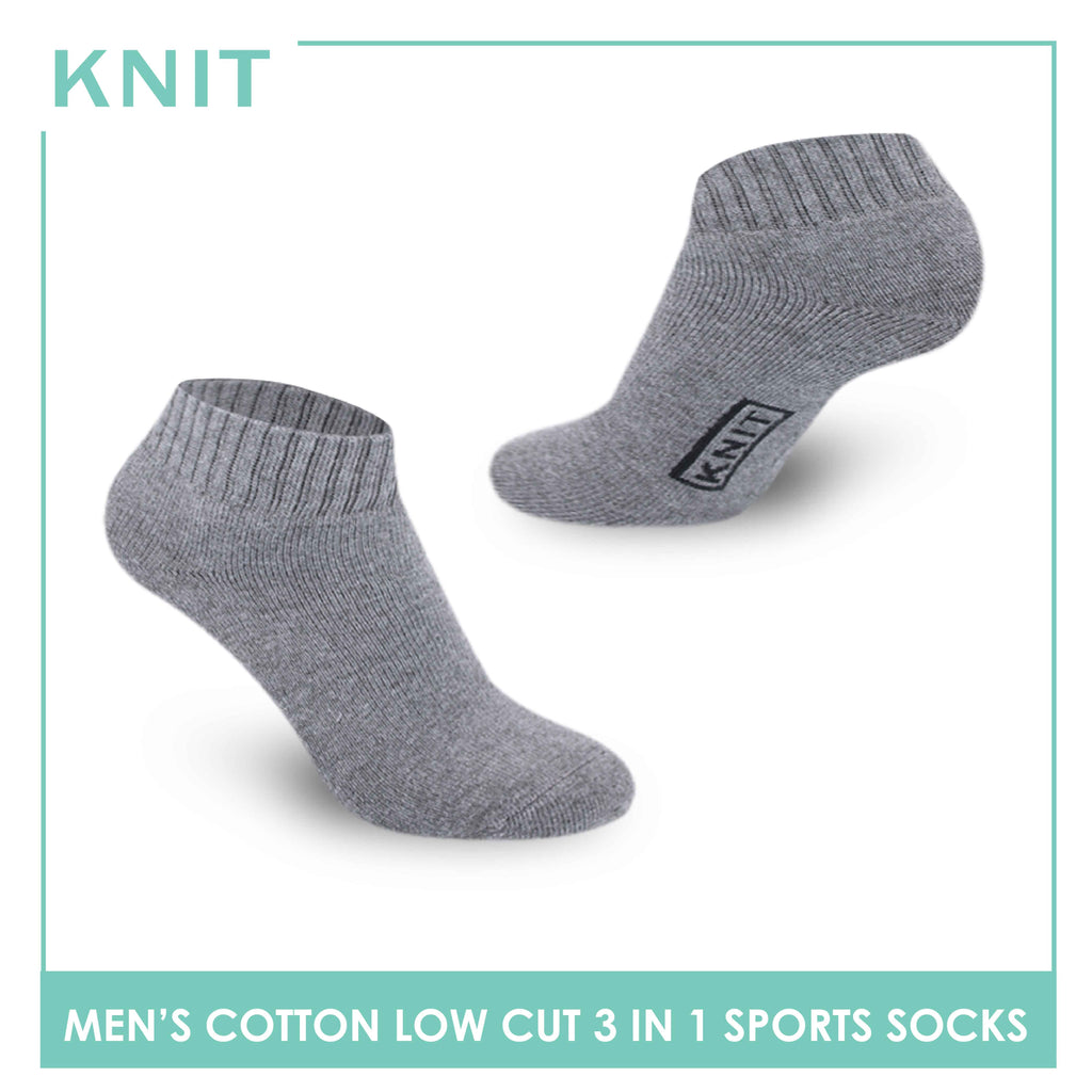 Knit Men’s Cotton Ankle 3-in-1 Thick Sports Socks KMSKG1 (6694447906921)