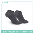 Knit Men’s Cotton Ankle 3-in-1 Thick Sports Socks KMSKG1 (6694447906921)