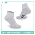 Knit Men’s Cotton Ankle 3-in-1 Thick Sports Socks KMSKG2 (6694448988265)
