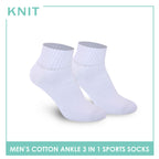 Knit Men’s Cotton Ankle 3-in-1 Thick Sports Socks KMSKG2 (6694448988265)