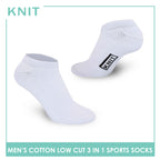 Knit Men’s Cotton Low Cut 3-in-1 Thick Sports Socks KMSKG6 (6694450069609)