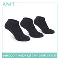 Knit Men’s Cotton Low Cut 3-in-1 Thick Sports Socks KMSKG6 (6694450069609)