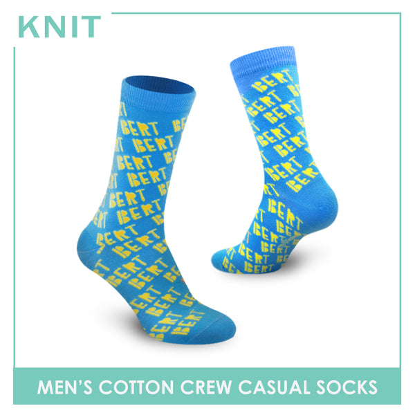 Knit KMSSE9213 Men's Cotton Crew Casual Socks 1 pair (4807936999529)