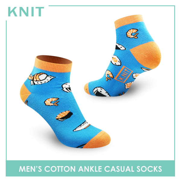 Knit KMC9207 Men's Cotton Ankle Casual Socks 1 Pair (4843710709865)