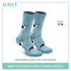 Knit Men's Cat Confetti Fashion Printed Cotton Crew Casual Socks 1 pair KMC9205