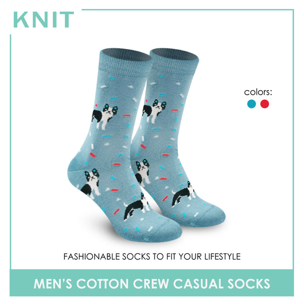 Knit KMC9205 Men's Cotton Crew Casual Socks 1Pair (4843714904169)