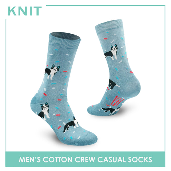 Knit KMC9205 Men's Cotton Crew Casual Socks 1Pair (4843714904169)