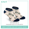 Knit Men's Minions Fashion Printed Cotton Low Cut Casual Socks 1 pair KMMH9403