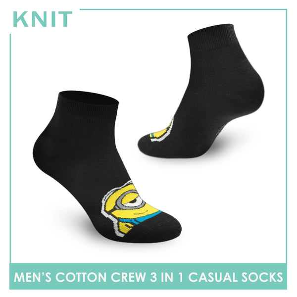 Knit KMCDMG0402 Men's Ankle Casual Socks 3 pairs in a pack (4851474923625)
