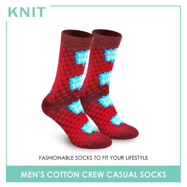 KNIT KMC9411 Men's Cotton Crew Casual Socks 1 Pair (4843719852137)