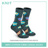 KNIT KMC9418 Men's Cotton Crew Casual Socks 1 pair