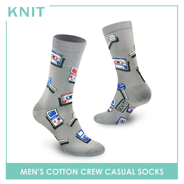 Knit KMC9420 Men's Cotton Crew Casual Socks 1 Pair (4843722801257)