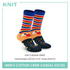 Knit KMSS9209 Men's Cotton Crew Casual Socks 1 pair