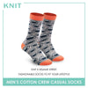 Knit KMSS9205 Men's Cotton Crew Casual Socks 1 pair